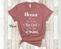 Too Cool Nonni Grandma Tshirt Italy Italian Grandmother Gift Idea for Mother39s Day Birthday Christmas or Pregnancy Reveal Announcement Graphic Tee – Feel-Good Design · Perfect For Daily Wear