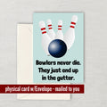 Bowling Greeting Card Bowler Birthday Card Funny Bowling Card Physical Card Graphic Tee – Feel-Good Design · Great Gift For Fans