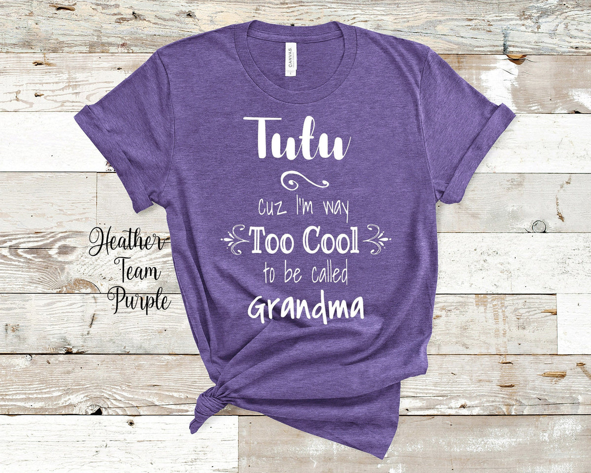 Too Cool Tutu Grandma Tshirt Hawaii Hawaiian Grandmother Gift Idea for Mother39s Day Birthday Christmas or Pregnancy Reveal Announcement Graphic Tee – Premium Graphic · Trending Graphic Apparel