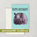 Hippo Birthday Card Hippo Printable Card Hippo Birthday Digital Download Downloadable Hippo Card Hippopotamus Card Graphic Tee – Fan Favorite · Trending Graphic Apparel