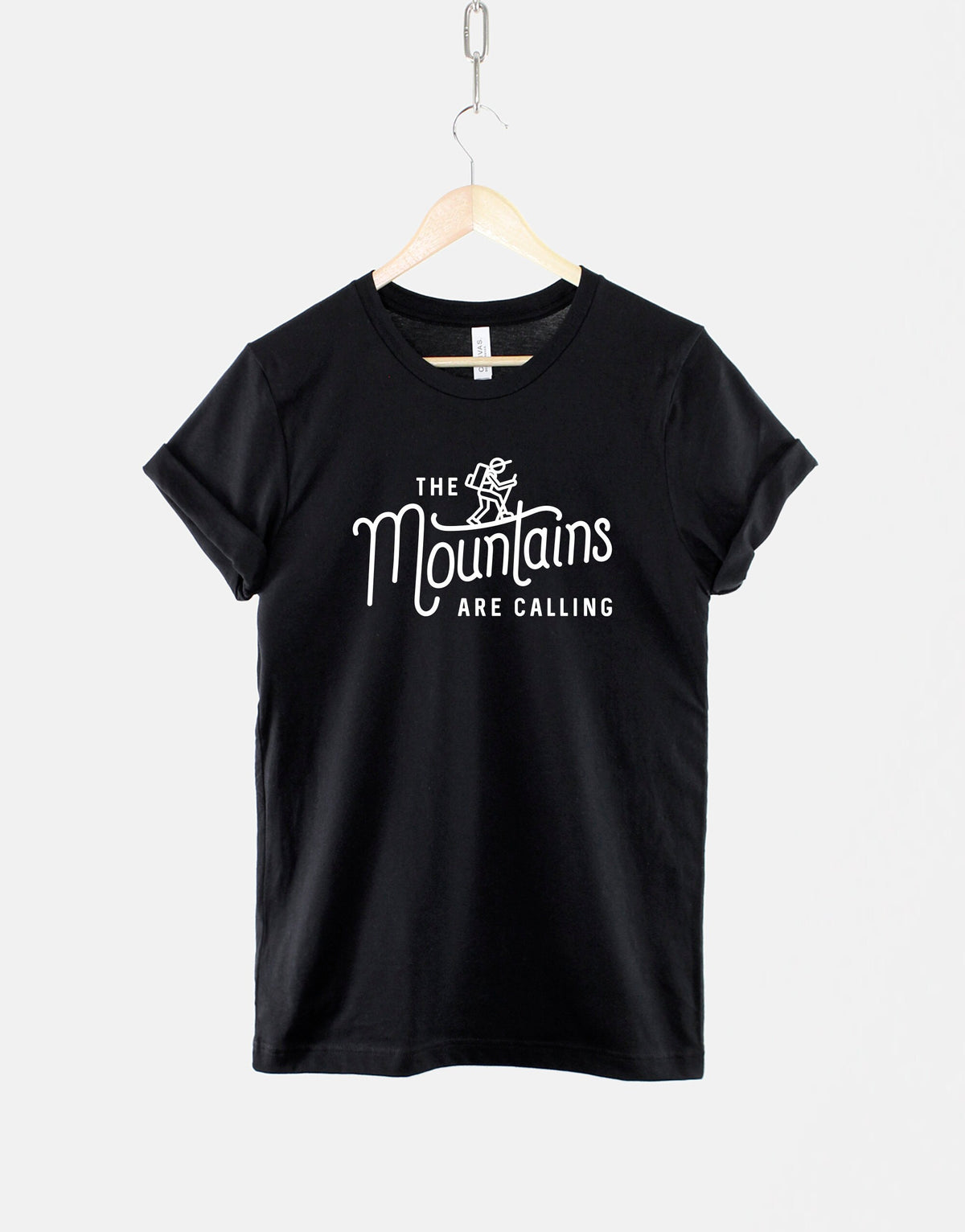 The Mountain Is Calling Tshirt Hiking Rock Climbing T Shirt Graphic Tee – Premium Graphic · Top Pick For Any Outfit