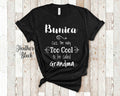 Too Cool Bunica Grandma Tshirt Romania Romanian Grandmother Gift Idea for Mother39s Day Birthday Christmas or Pregnancy Reveal Announcement Graphic Tee – Soft Feel · Top Pick For Any Outfit