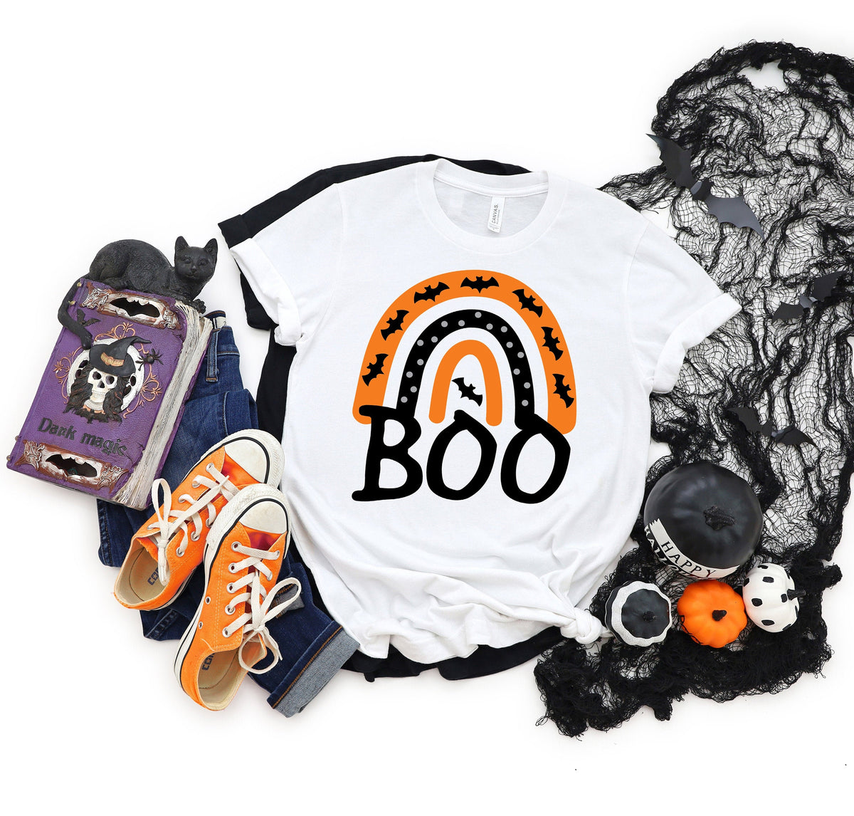 Halloween Boo ShirtHalloween Rainbow shirtHalloween Party Halloween TshirtHocus Pocus ShirtHalloween Funny TeeHalloween Spooky Shirt Graphic Tee – Premium Graphic · Trending Graphic Apparel