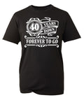 Mens 40th Birthday Gift Forty 40 Years Old Down Forever To Go Year 1983 Funny Shirt Tee T Shirt 40th Gifts Graphic Tee – Warm & Stylish · Great Gift For Fans