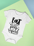 Baby Bodysuit Eat Sleep Poop Repeat Funny Baby Vest Baby Shower Gift New Baby Gift Baby Onesie Graphic Tee – Soft Feel · Great Gift For Fans