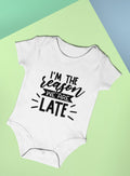 Baby Bodysuit Im The Reason We Are Late Funny Baby Vest Baby Shower Gift New Baby Gift Baby Onesie Graphic Tee – Everyday Comfort · Perfect For Daily Wear
