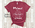 Too Cool Mm Grandma Tshirt French Canadian Grandmother Gift Idea for Mother39s Day Birthday Christmas or Pregnancy Reveal Announcement Graphic Tee – Cozy Vibes · Perfect For Daily Wear