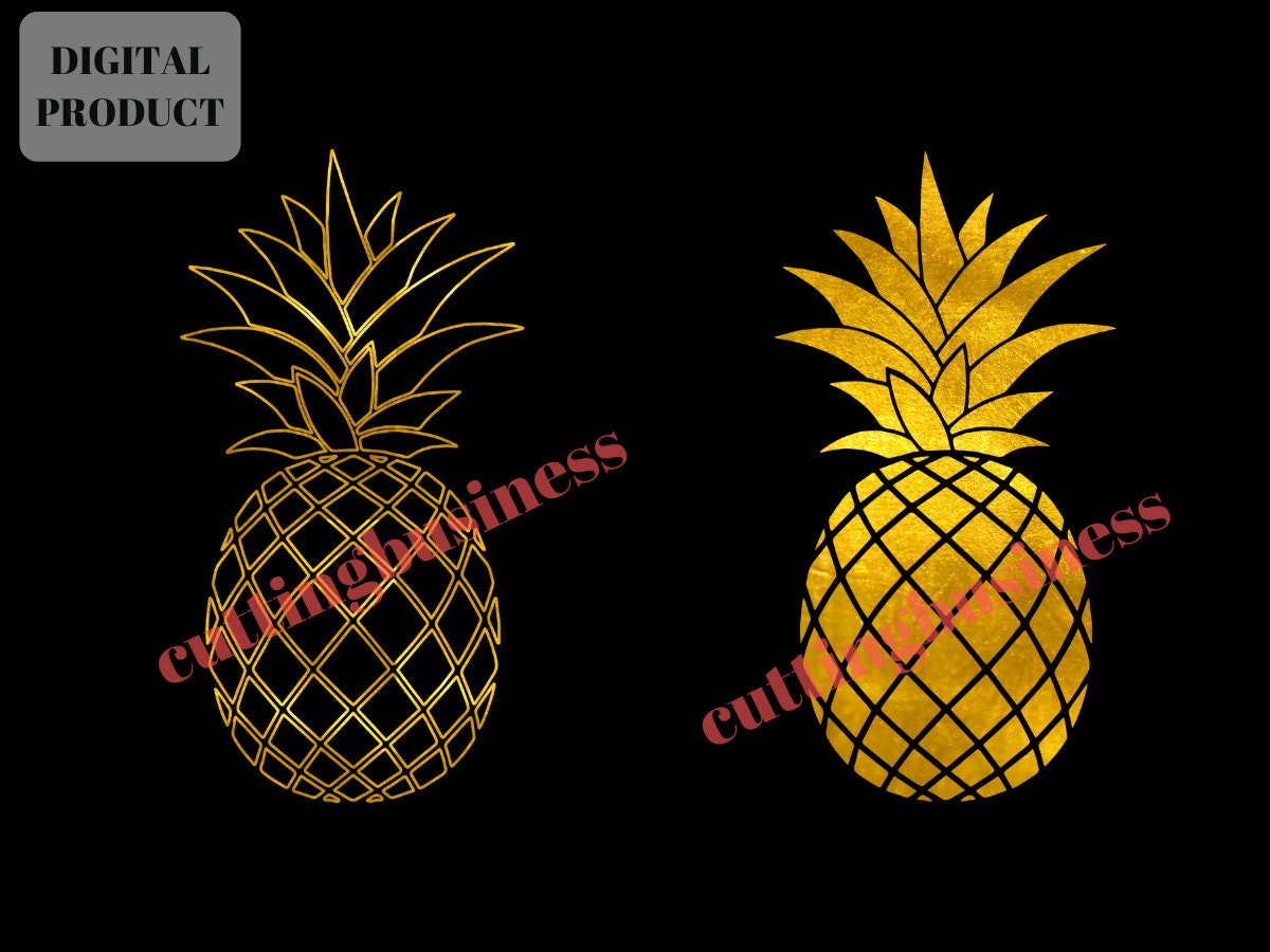 Pineapple svg Pineapple outline svg Pineapple Gold png Cricut svg Graphic Tee – Warm & Stylish · Great Gift For Fans