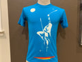 Vintage 8039s Female Athlete Midair Blue T Shirt Size S Graphic Tee – Aesthetic Look · High-Quality Print