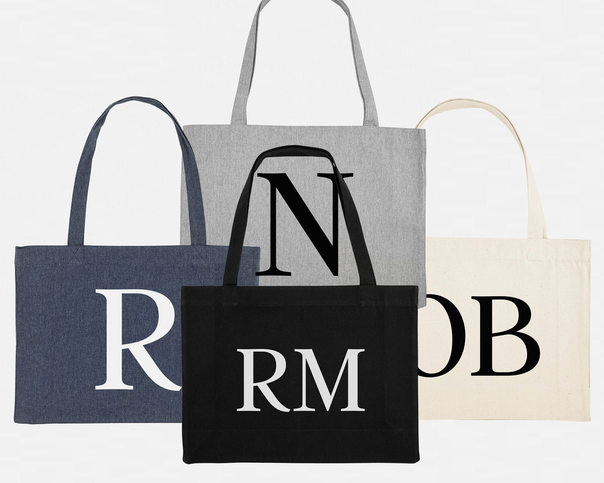 Luxury Personalised Shopping Bag Large Initials Personalized Canvas Bag Customised Tote Bag Tote Bag – Feel-Good Design · Top Pick For Any Outfit