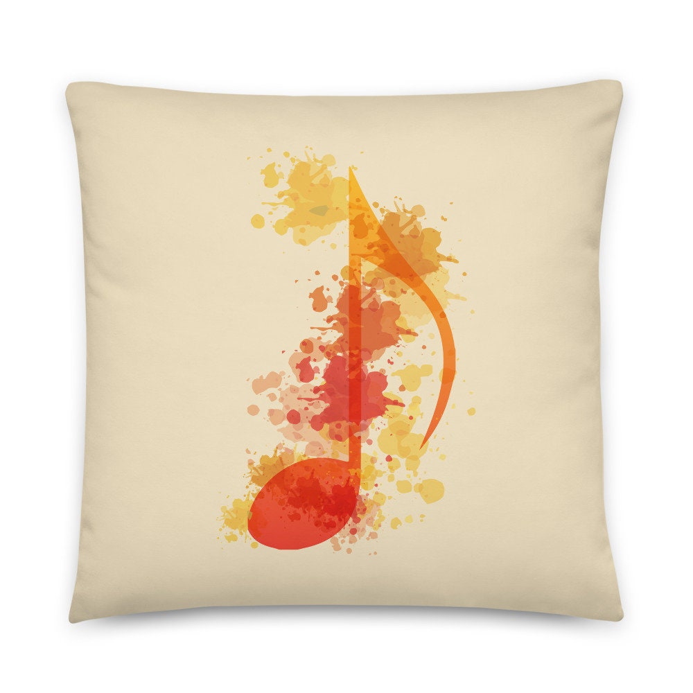 Bright Water Color Musical Note Art Throw Pillow Graphic Tee – Feel-Good Design · Top Pick For Any Outfit