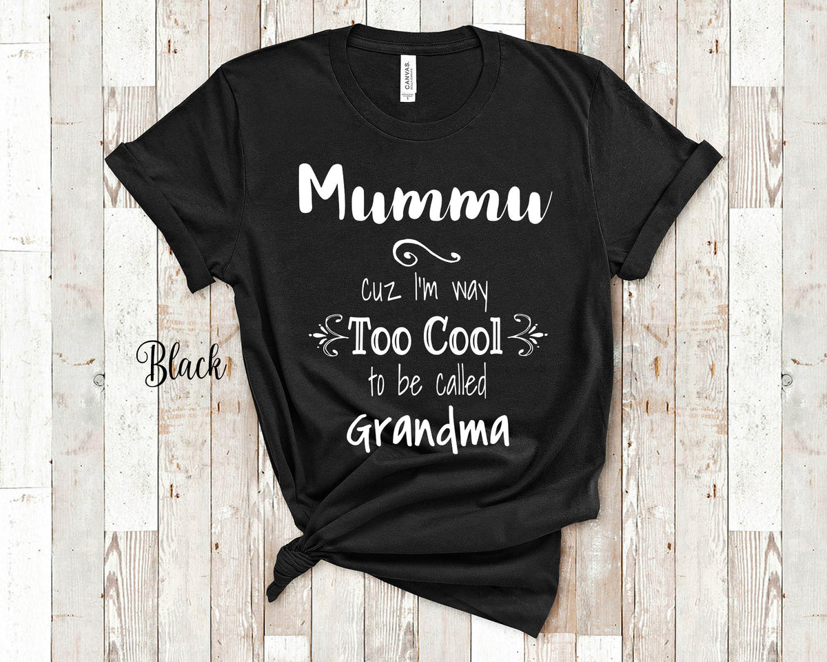 Too Cool Mummu Grandma Tshirt Finland Finnish Grandmother Gift Idea for Mother39s Day Birthday Christmas or Pregnancy Reveal Announcement Graphic Tee – Premium Graphic · High-Quality Print