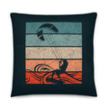 Retro Line Art Waves Kite Boarding Throw Pillow Graphic Tee – Easygoing Wear · Top Pick For Any Outfit
