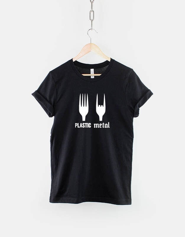 Heavy Metal TShirt Metal Head Shirt Plastic Metal Fork Shirt Graphic Tee – Aesthetic Look · Great Gift For Fans