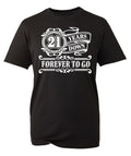 Mens 21st Birthday Gift Twenty One 21 Years Old Down Forever To Go Year 2002 Funny Shirt Tee T Shirt 21st Gifts Graphic Tee – Warm & Stylish · Top Pick For Any Outfit