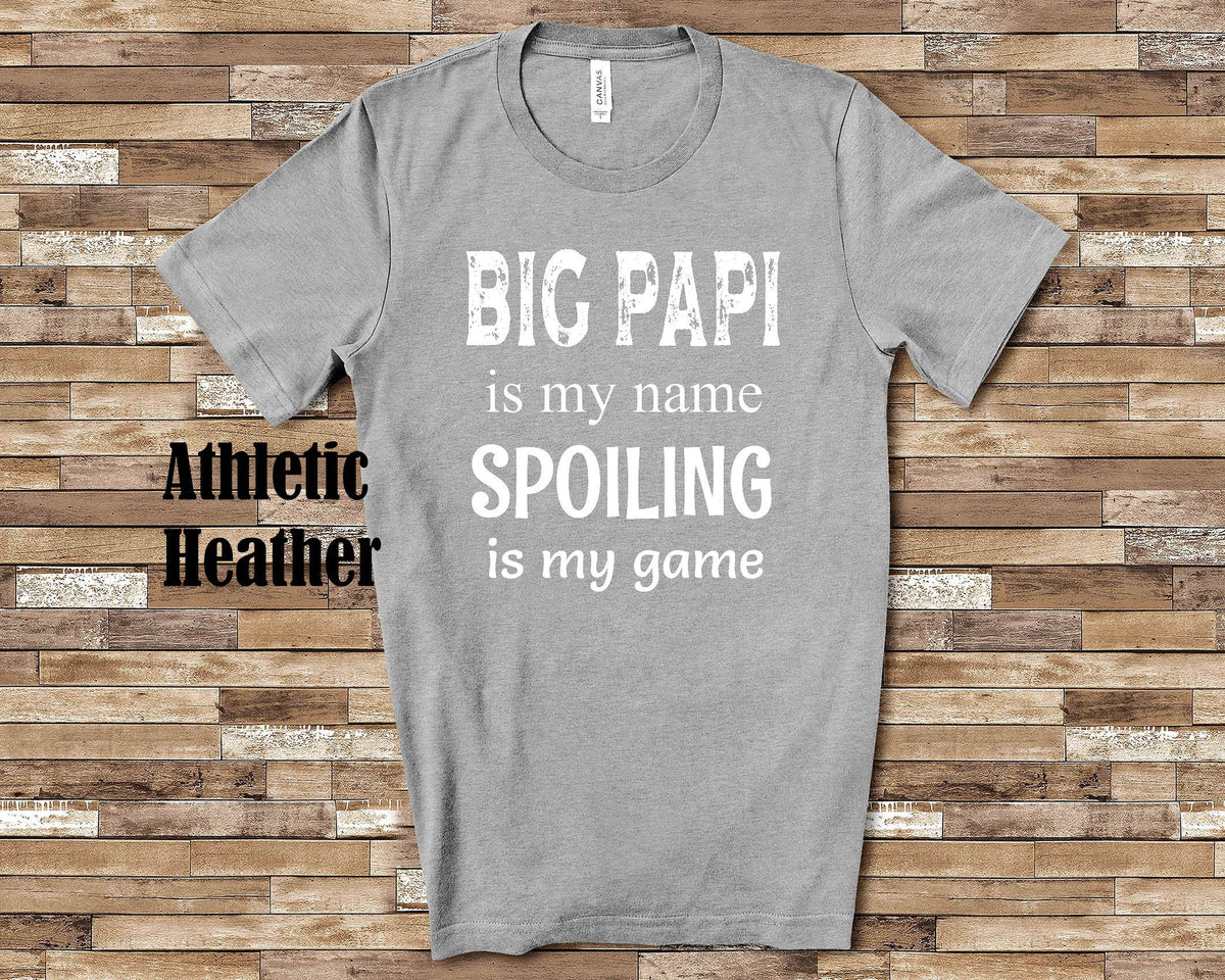 Big Papi Is My Name Grandpa Tshirt Special Grandfather Gift Idea for Father39s Day Birthday Christmas or Pregnancy Reveal Announcement Graphic Tee – Bold Style · High-Quality Print