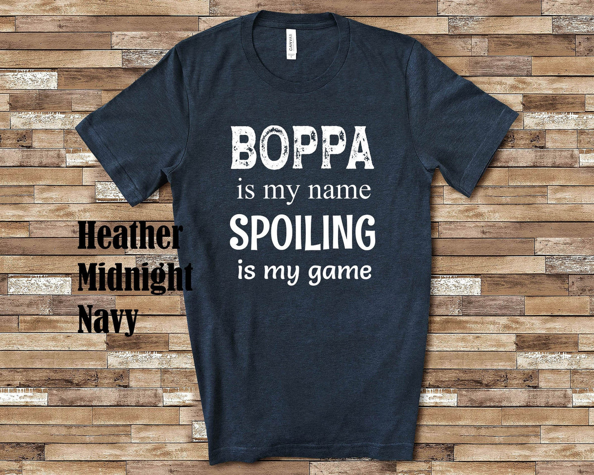 Boppa Is My Name Grandpa Tshirt Special Grandfather Gift Idea for Father39s Day Birthday Christmas or Pregnancy Reveal Announcement Graphic Tee – Fan Favorite · Great Gift For Fans