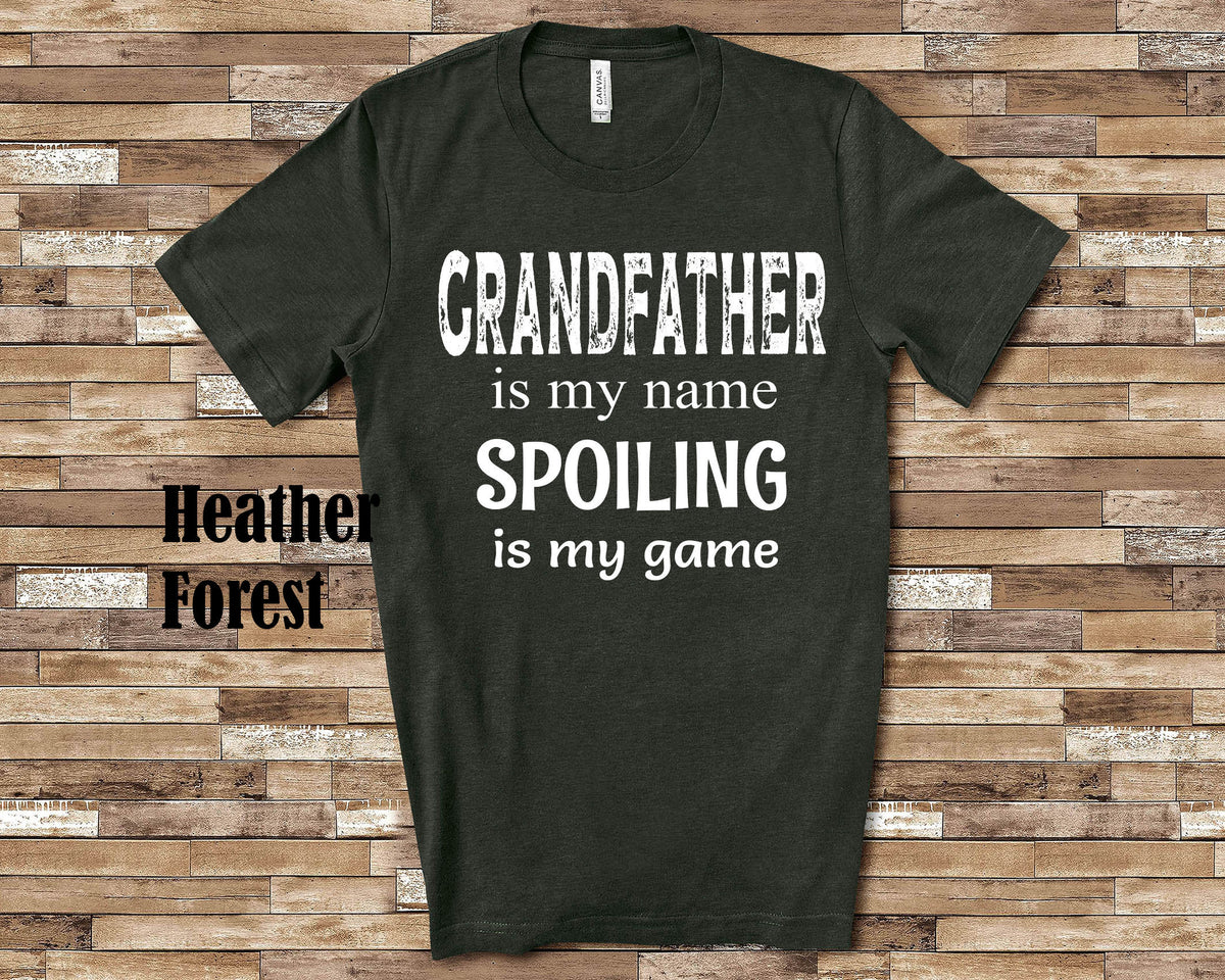 Grandfather Is My Name Grandpa Tshirt Special Grandfather Gift Idea for Father39s Day Birthday Christmas or Pregnancy Reveal Announcement Graphic Tee – Soft Feel · Great Gift For Fans