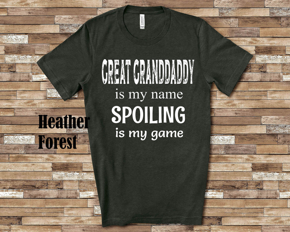 Great Granddaddy Is My Name Grandpa Tshirt Special Grandfather Gift Idea for Father39s Day Birthday Christmas Pregnancy Reveal Announcement Graphic Tee – Feel-Good Design · Great Gift For Fans