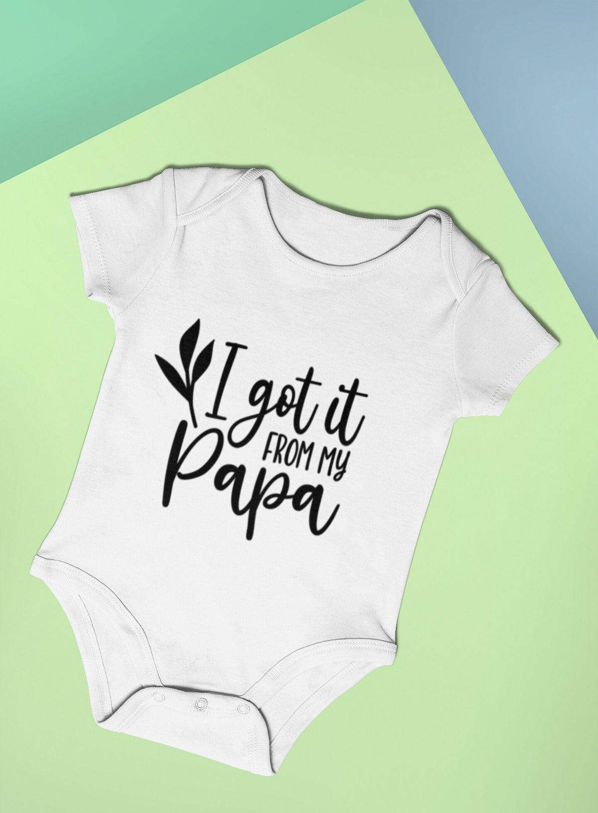 Baby Bodysuit I Got It From My Papa Funny Baby Vest Baby Shower Gift New Baby Gift Baby Onesie Graphic Tee – Soft Feel · High-Quality Print