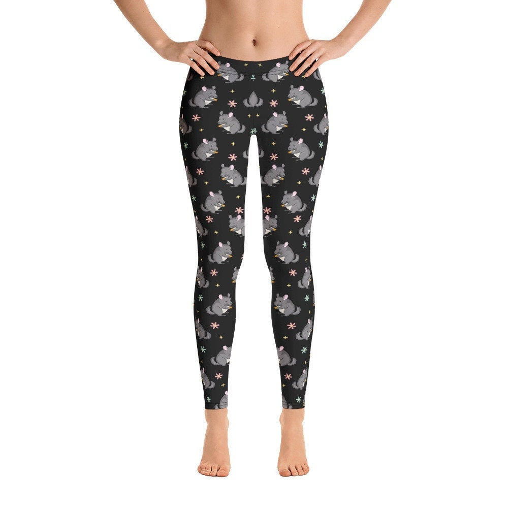 Funny Chinchilla Leggings Cute Chinchilla Leggings Chinchilla Gift Chinchilla Lover Chinchilla Pet Owner Chinchilla Leggings V2 Graphic Tee – Aesthetic Look · High-Quality Print