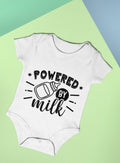 Baby Bodysuit Powered By Milk Funny Baby Vest Baby Shower Gift New Baby Gift Baby Onesie Graphic Tee – Fan Favorite · Perfect For Daily Wear