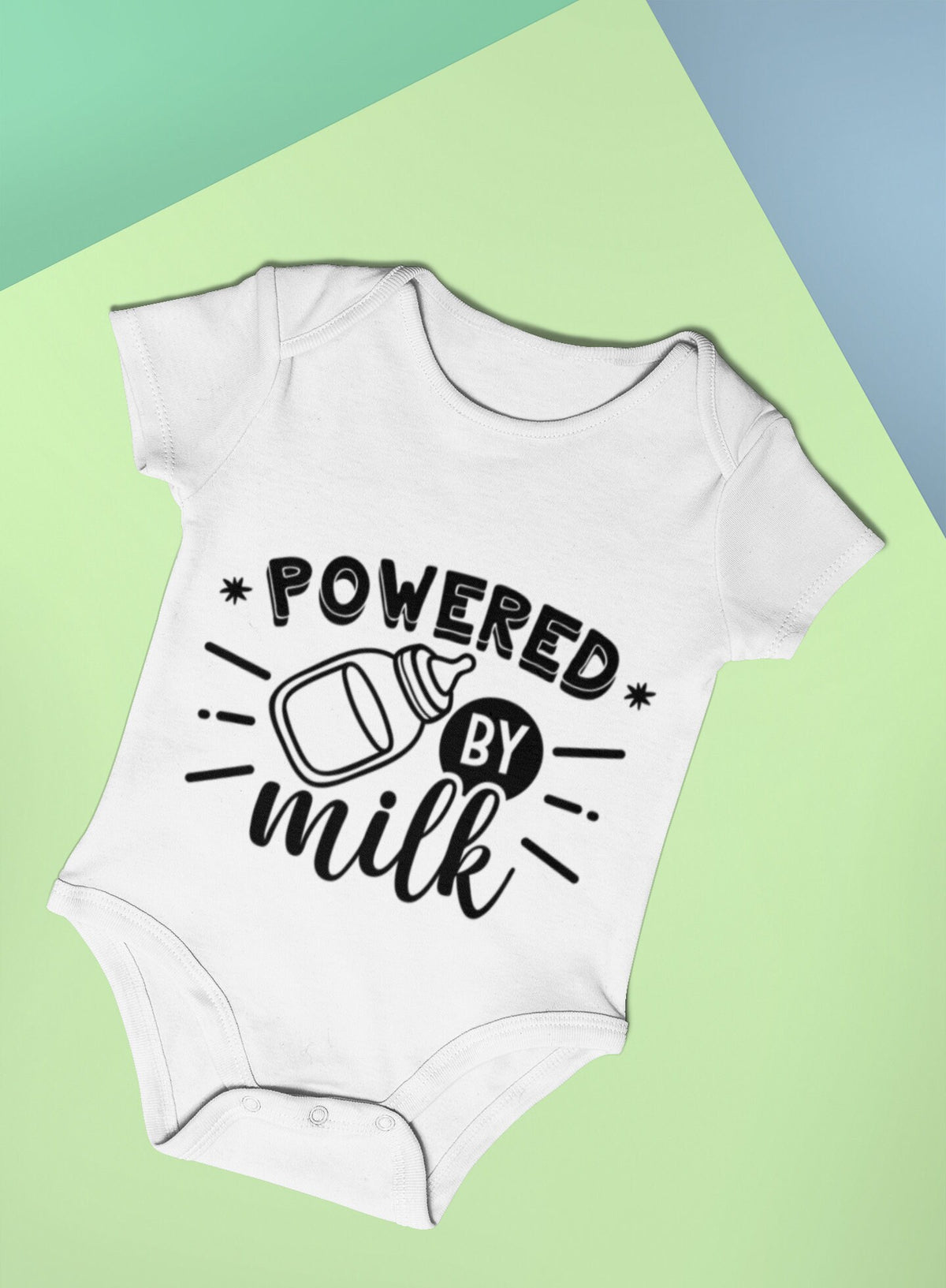 Baby Bodysuit Powered By Milk Funny Baby Vest Baby Shower Gift New Baby Gift Baby Onesie Graphic Tee – Fan Favorite · Perfect For Daily Wear