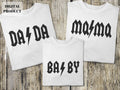 Family Rocker svg Mama Dada Baby svg Rocker ACDC theme SVG Cutfile Graphic Tee – Bold Style · Trending Graphic Apparel