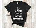 Keep Calm and Love Horses Tshirt for Horse Lovers Gifts Horse Rider Riding Equine Equestrian T Shirts for Men Women or Youth Girls Boys Graphic Tee – Warm & Stylish · Perfect For Daily Wear