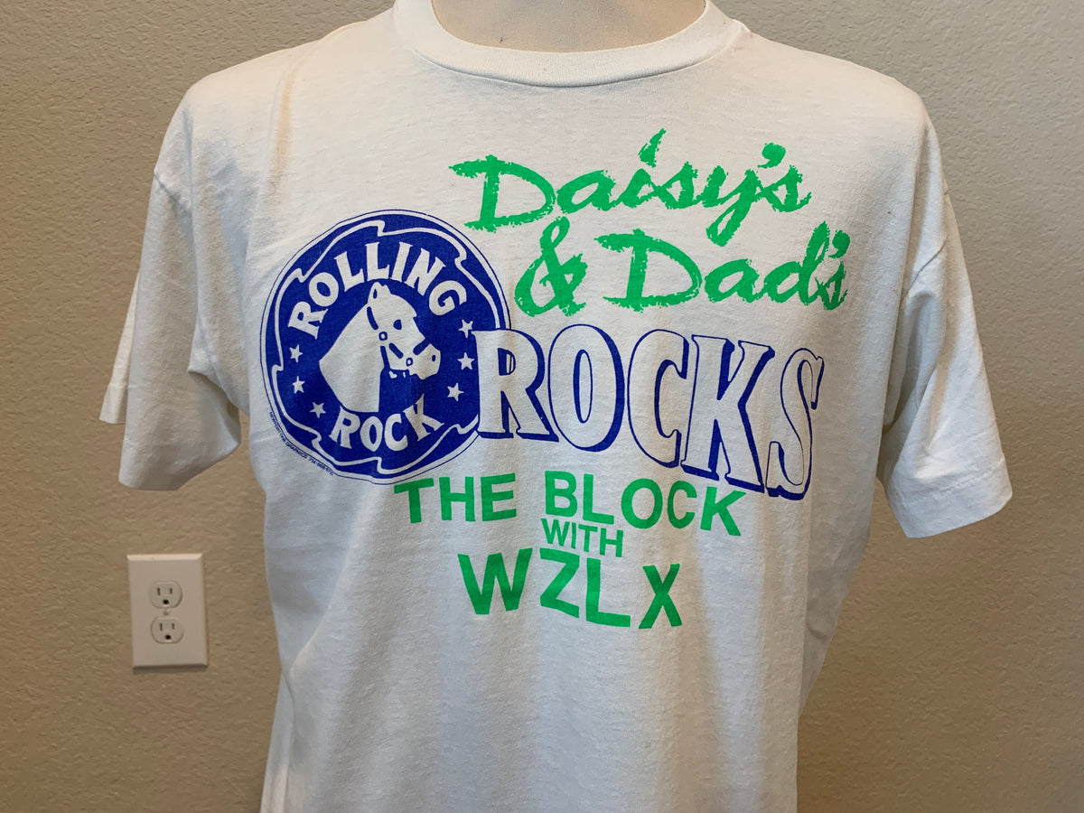 Vintage 9039s Daisy39s and Dadi39s Rolling Rocks The Block With WZLX T Shirt XL Graphic Tee – Warm & Stylish · Trending Graphic Apparel