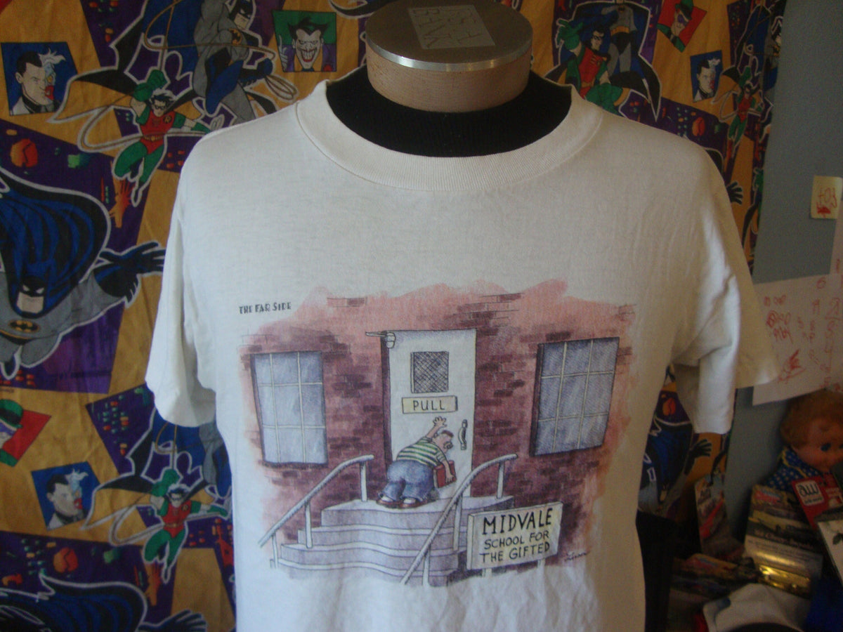 VTG The Far Side Vintage Midvale School For The Gifted Classic Gary Larson Sunday Newspaper Surrealist Comedy Comic Strip Promo T Shirt M Graphic Tee – Everyday Comfort · Perfect For Daily Wear