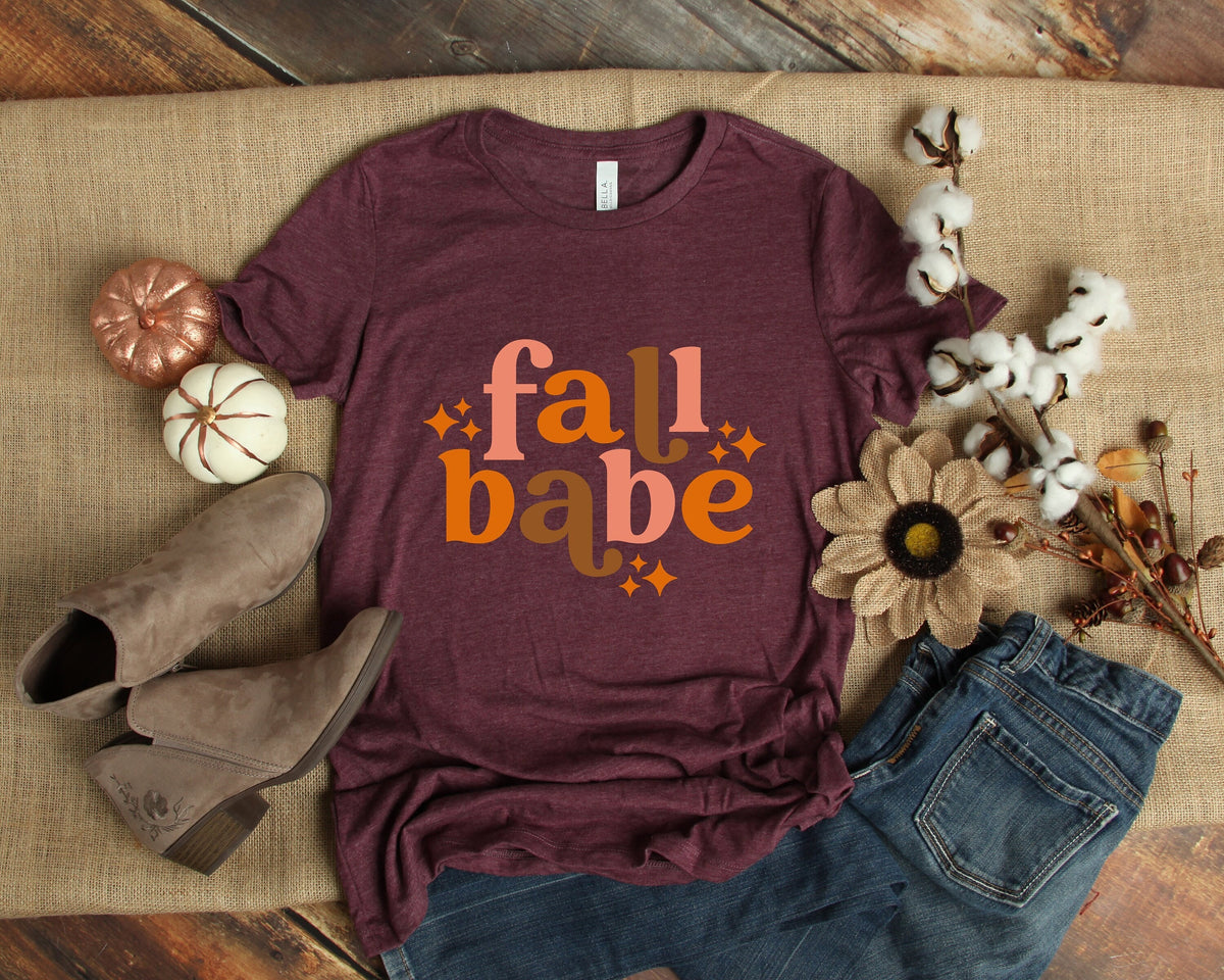 Fall Babe Sparkles Retro ShirtThanksgiving ShirtThanksgiving Family ShirtsThanksgiving ShirtsThankful Grateful Blessed ShirtFall Shirt Graphic Tee – Bold Style · Top Pick For Any Outfit