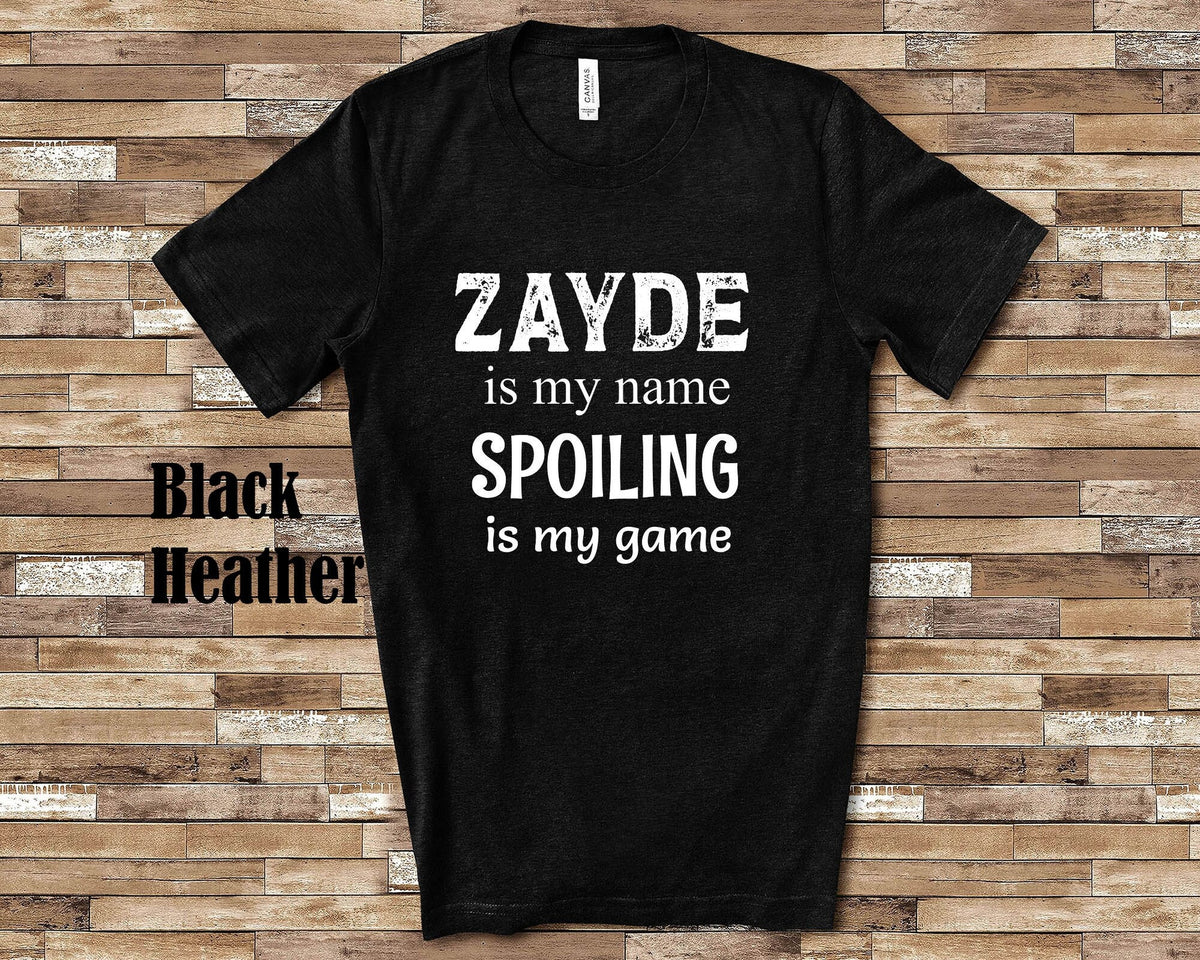 Zayde Is My Name Grandpa Tshirt Jewish Yiddish Grandfather Gift Idea for Father39s Day Birthday Christmas or Pregnancy Reveal Announcement Graphic Tee – Everyday Comfort · Great Gift For Fans