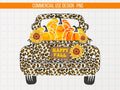 Fall Pumpkin Truck PNG Leopard Print Pumpkin truck Fall Autumn Design Sublimation PNG Graphic Tee – Cozy Vibes · Top Pick For Any Outfit