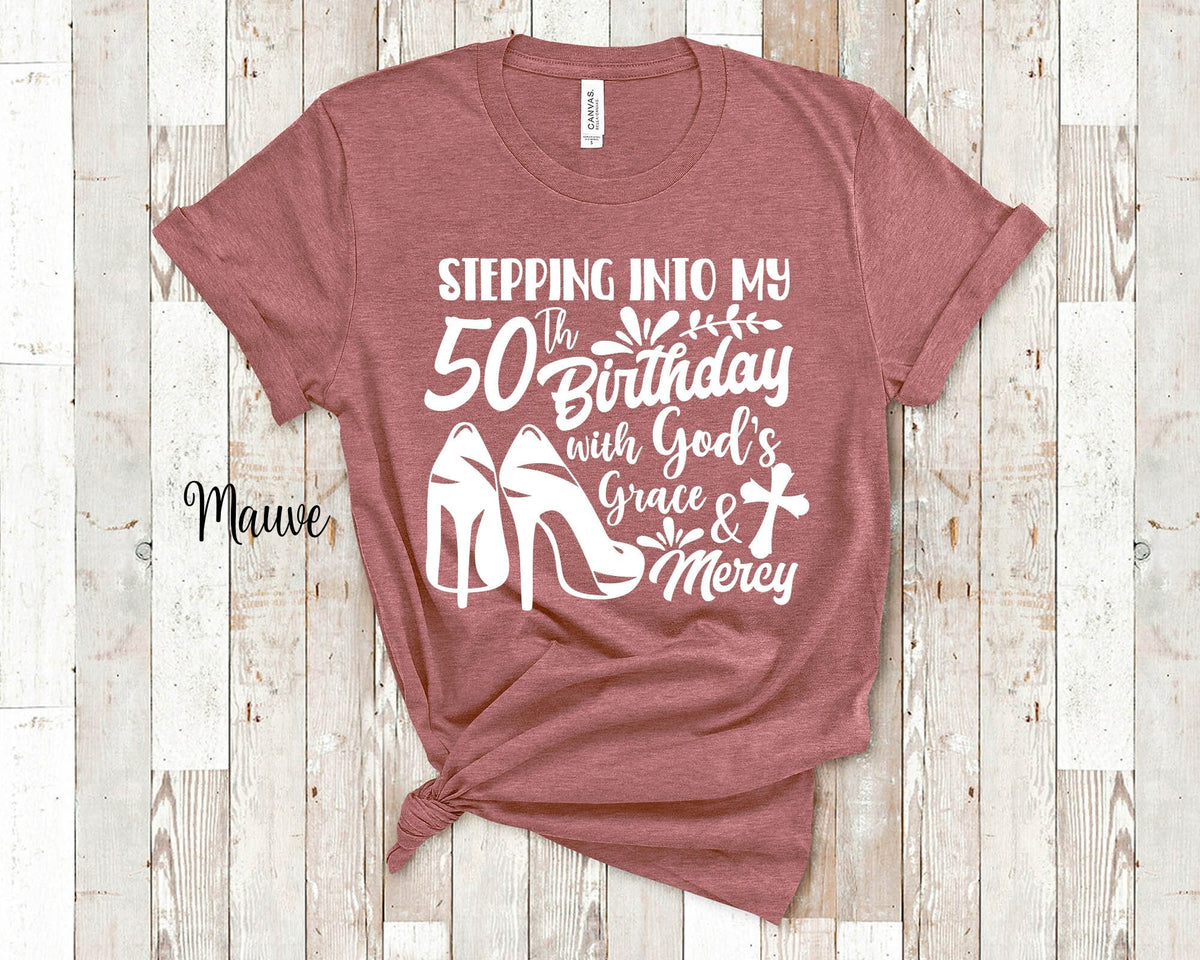 Stepping Into My 50th Birthday Funny 50th Tshirt for Women Unique Fiftieth Bday Gift Idea for Woman Friend Daughter or Mother Graphic Tee – Easygoing Wear · Top Pick For Any Outfit