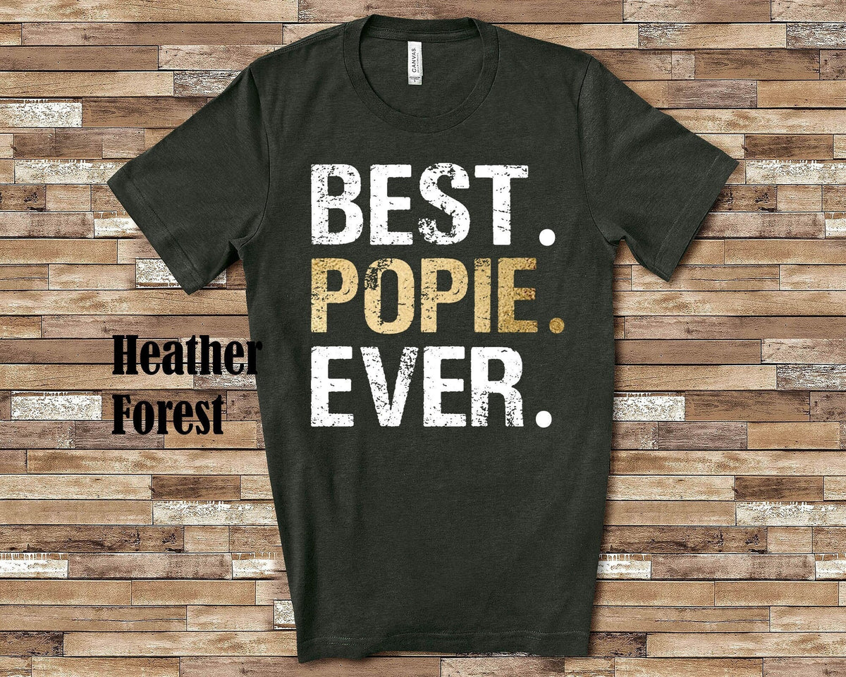 Best Popie Ever Grandpa Shirt Great Gift from Granddaughter Grandson for Grandfather Birthday Father39s Day or Christmas Graphic Tee – Warm & Stylish · Must-Have Style