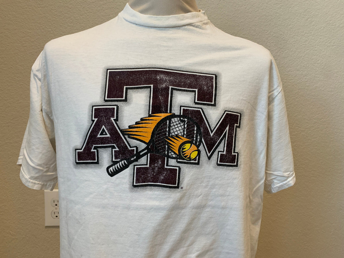 Vintage 9039s Texas AM Aggies Tennis T Shirt Size XL Graphic Tee – Feel-Good Design · High-Quality Print