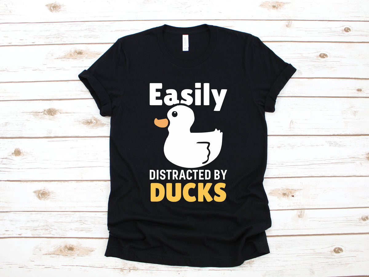 Easily Distracted By Ducks TShirt Funny Duck Tank Top Hoodie Sweatshirt Long Sleeve Kids Tee Apparel Gift Hoodie – Feel-Good Design · Perfect For Daily Wear