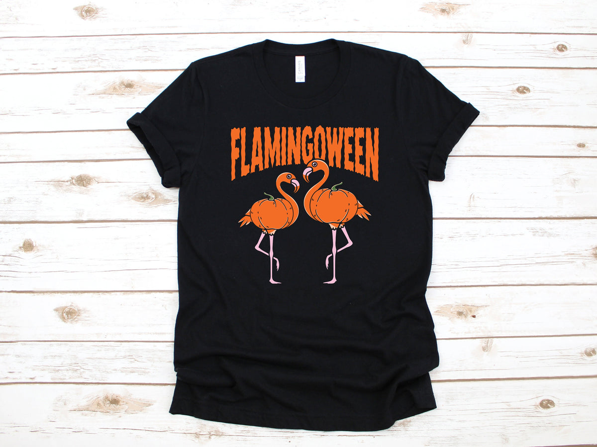 Flamingo Halloween TShirt Funny Flamingo Pumpkin Tank Top Hoodie Sweatshirt Long Sleeve Kids Tee Apparel Gift Hoodie – Soft Feel · Perfect For Daily Wear