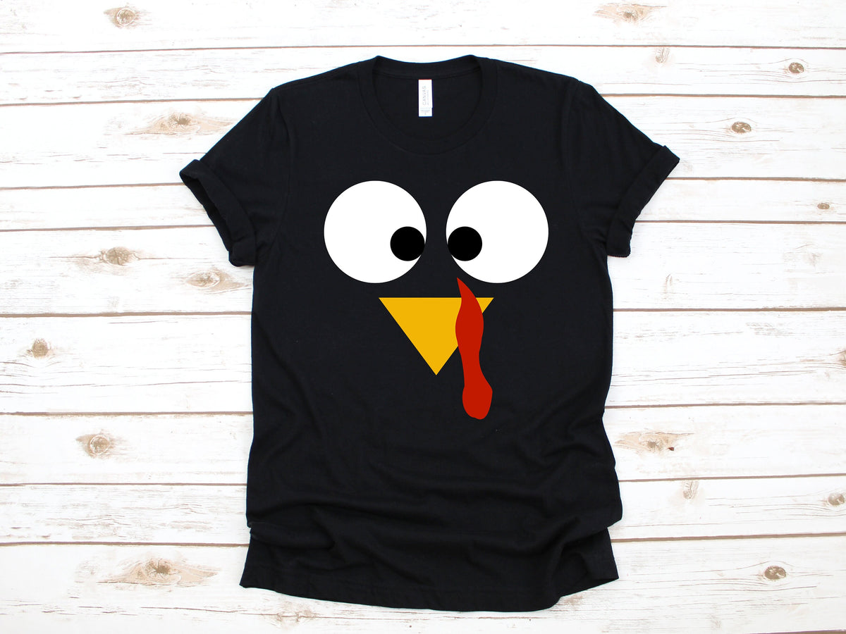 Turkey Face TShirt Cute Turkey Tee Tank Top Hoodie Sweatshirt Long Sleeve Kids Tee Kids Hoodie Hoodie – Cozy Vibes · Must-Have Style