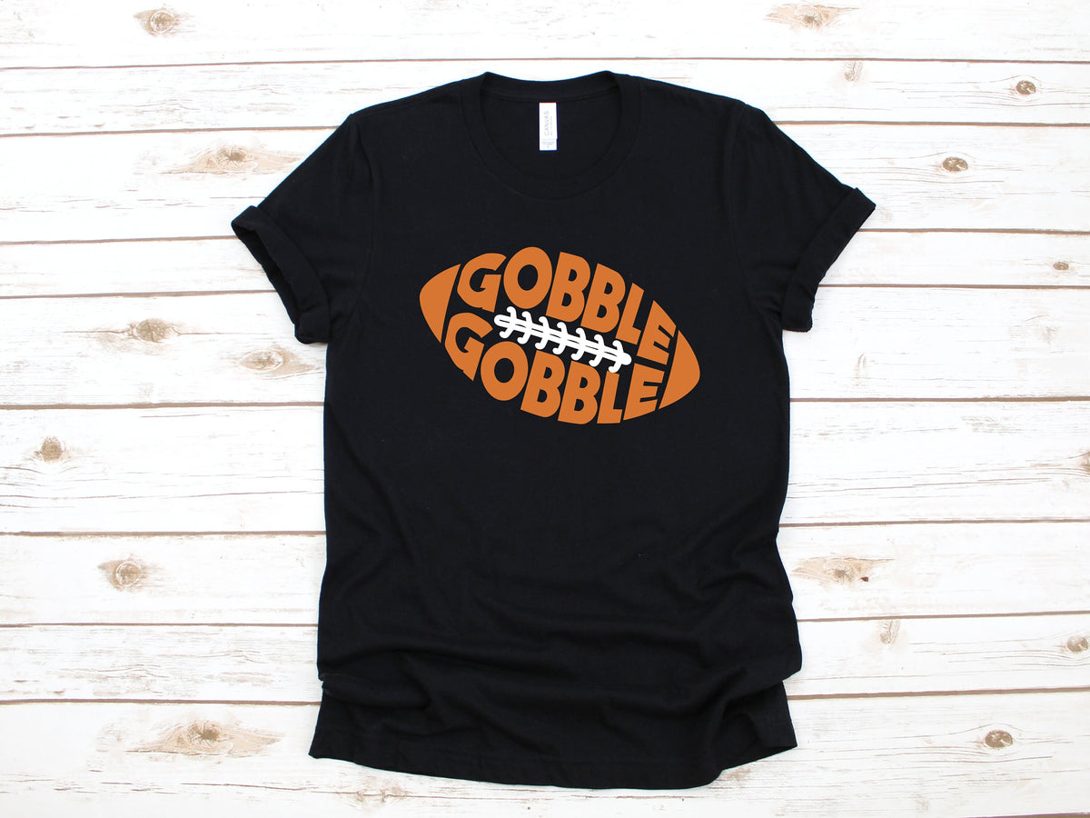 Gobble Gobble Football TShirt Thanksgiving Football Tee Tank Top Hoodie Sweatshirt Long Sleeve Kids Tee Apparel Gift Hoodie – Feel-Good Design · High-Quality Print
