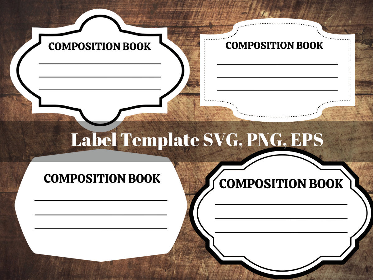 Composition Notebook Label svg Notebook Label Template Cricut Cutfile Graphic Tee – Everyday Comfort · Great Gift For Fans