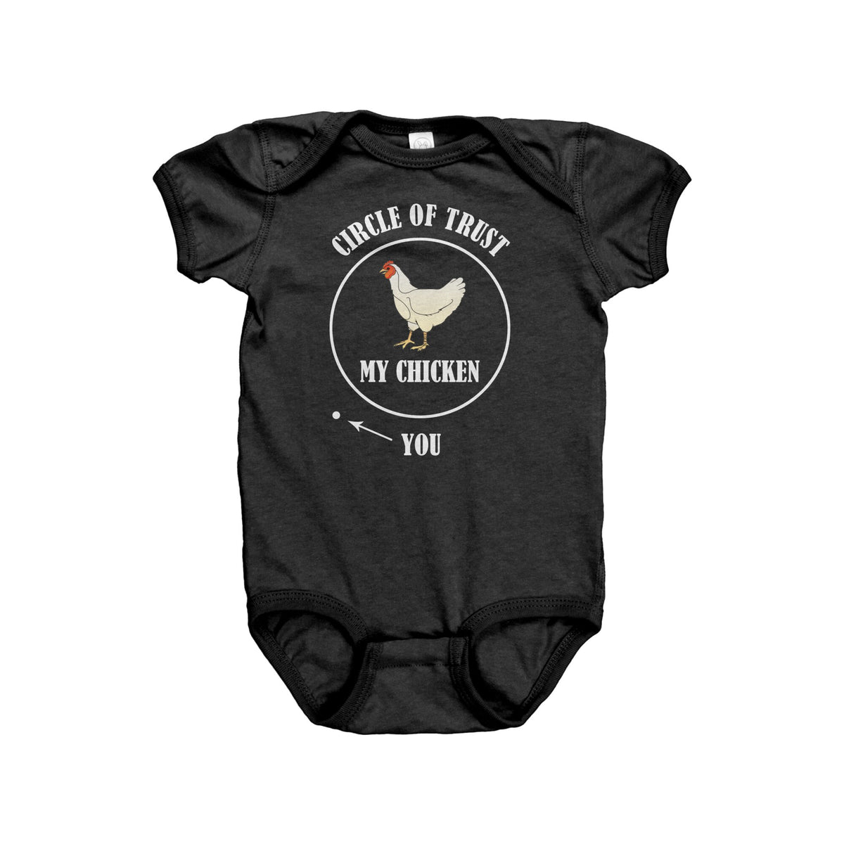 Chicken Farmer Baby Bodysuit Cute Chicken Baby Onepiece Circle Of Trust Baby Shower Gift Idea First Birthday Graphic Tee – Warm & Stylish · High-Quality Print