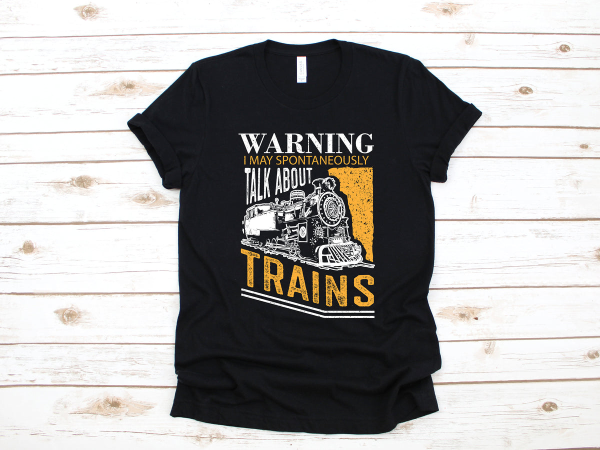 Warning Talk About Trains TShirt Funny Train Conductor Tank Top Hoodie Sweatshirt Long Sleeve Train Watcher Kids Tee Apparel Gift Hoodie – Everyday Comfort · Must-Have Style