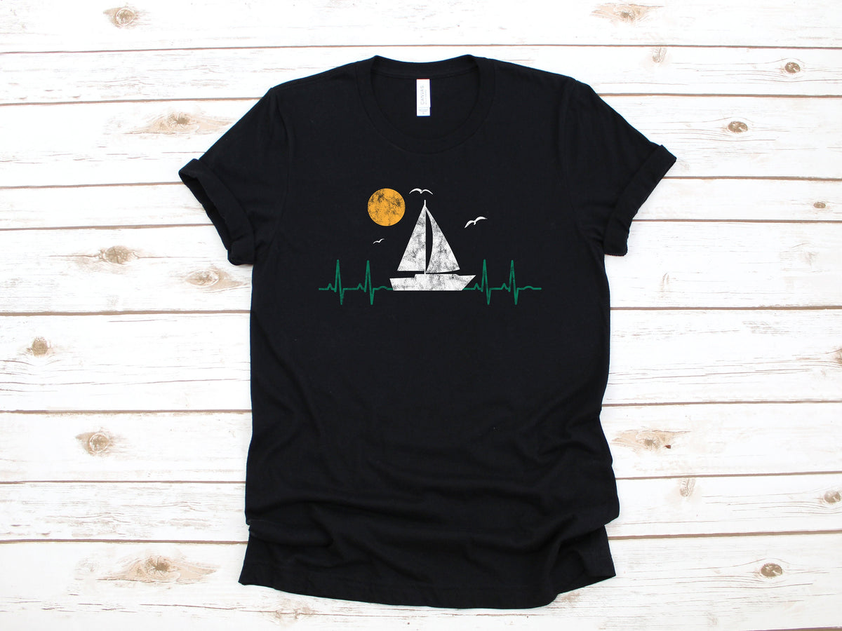 Sail Heartbeat TShirt Sailing Tank Top Sailor Tee Hoodie Sweatshirt Long Sleeve Sailboat Kids Tee Apparel Gift Hoodie – Bold Style · Top Pick For Any Outfit