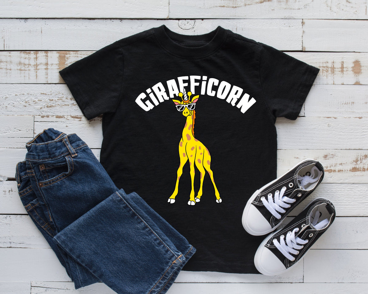 Giraffe Unicorn Shirt Funny Giraffe Kids Tee Cute Zoo TShirt Tank Top Hoodie Sweatshirt Long Sleeve Kids Tee Apparel Gift Hoodie – Warm & Stylish · High-Quality Print