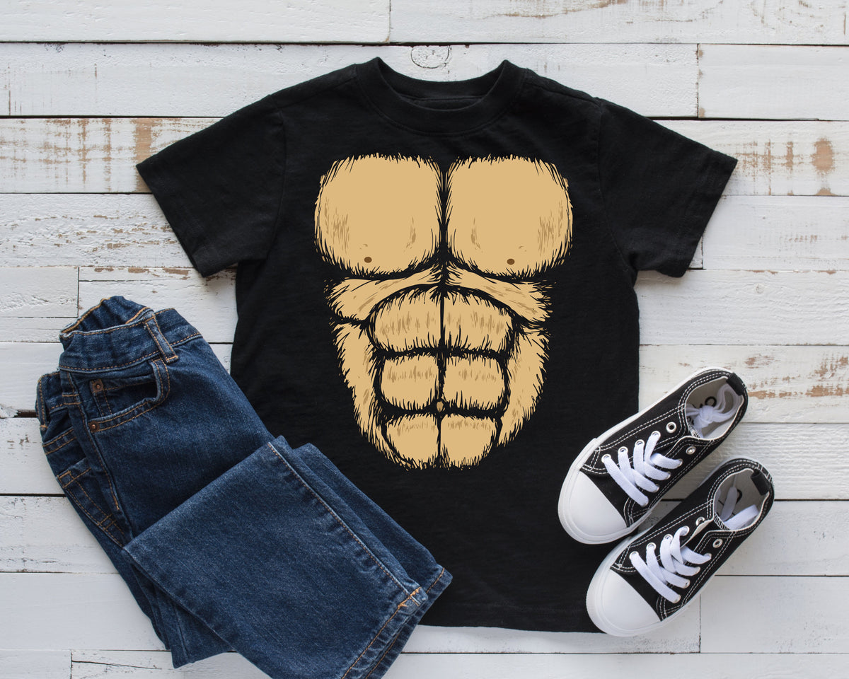 Gorilla Chest TShirt Gorilla Kids Tee Costume Tank Top Halloween Hoodie Sweatshirt Long Sleeve Kids Tee Apparel Gift Hoodie – Easygoing Wear · Top Pick For Any Outfit