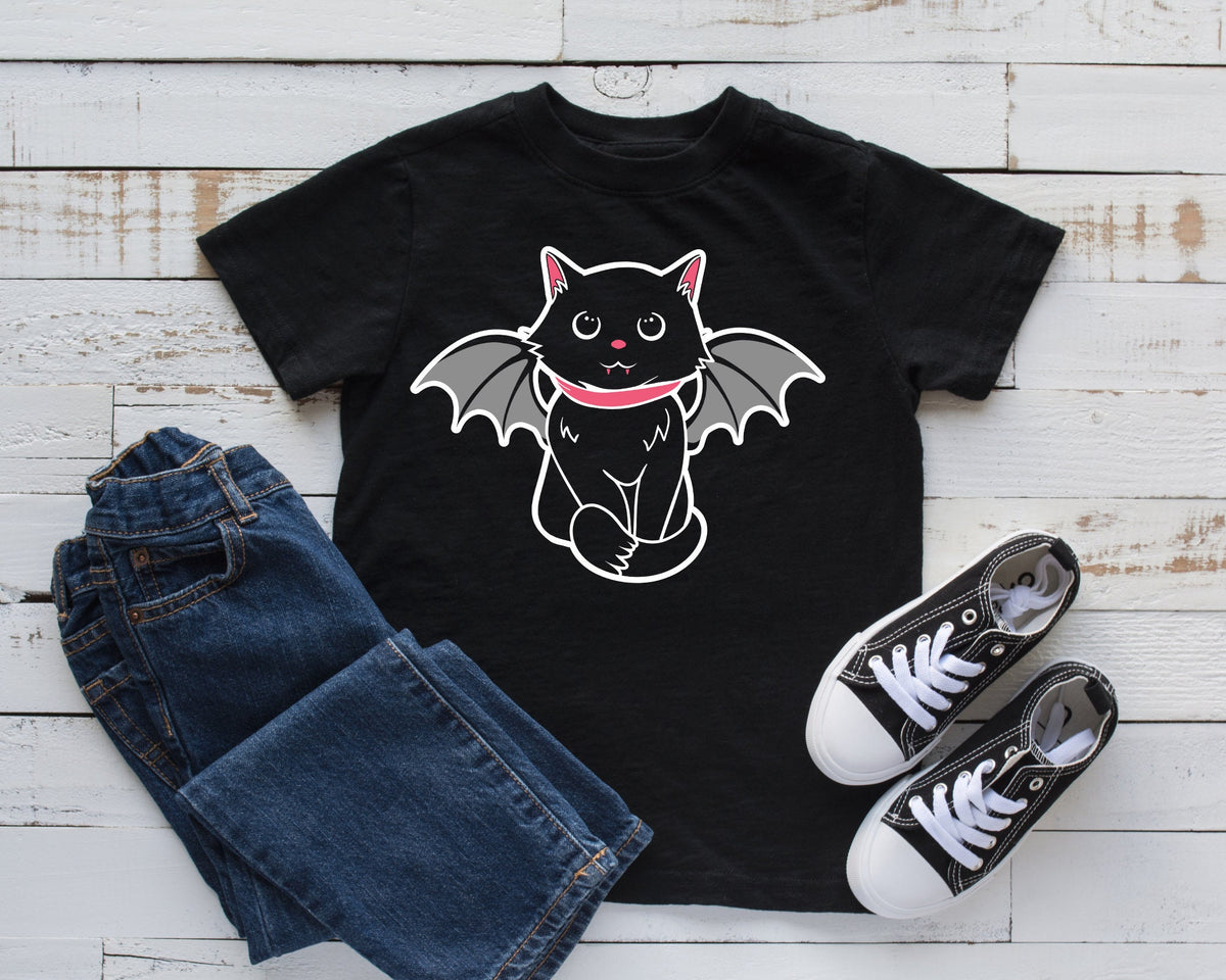 Cat Bat TShirt Cute Vampire Cat Halloween Toddler Tee Tank Top Hoodie Sweatshirt Long Sleeve Kids Tee Apparel Gift Hoodie – Aesthetic Look · Trending Graphic Apparel