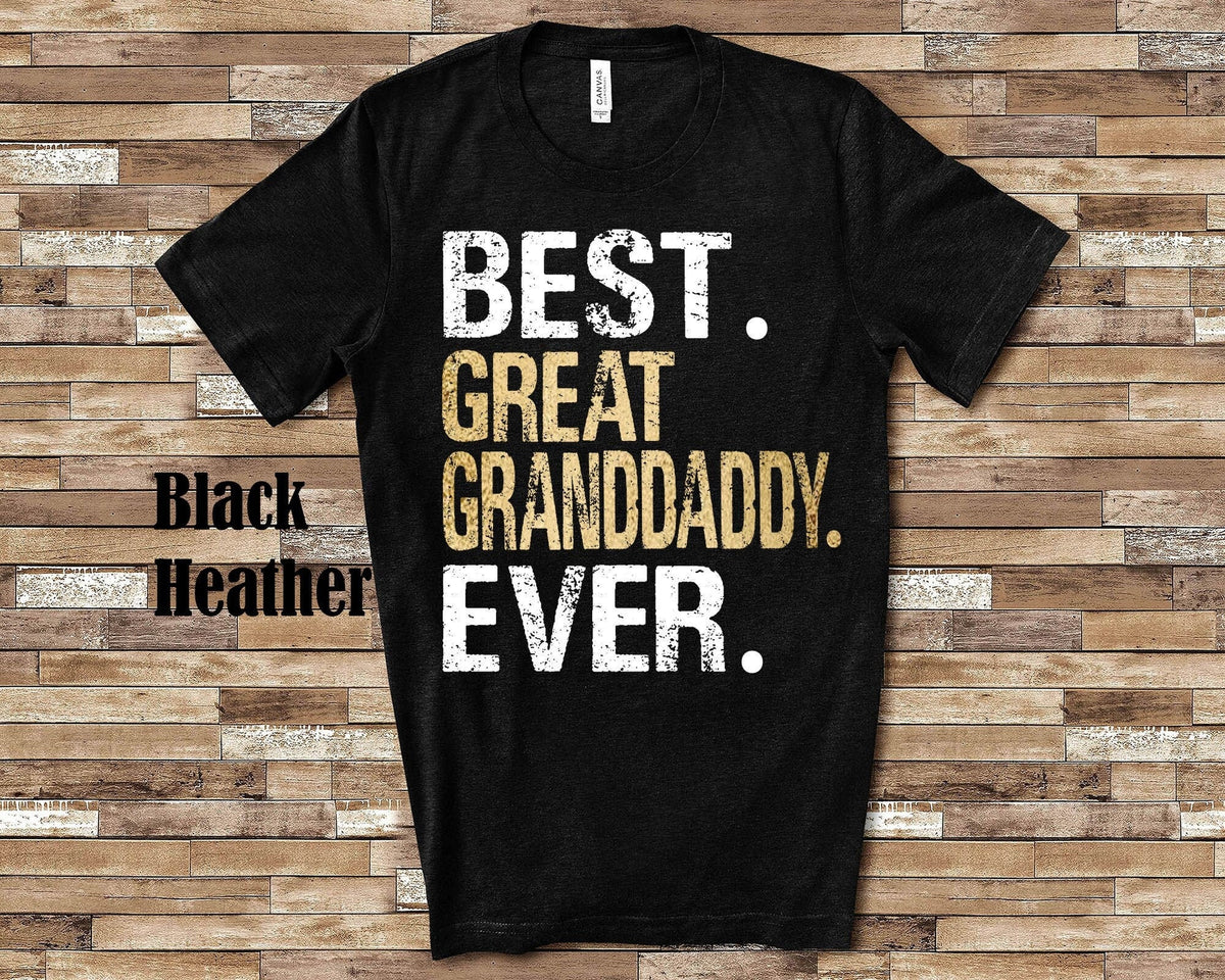 Best Great Granddaddy Shirt Grandfather Gift from Granddaughter Grandson Birthday Fathers Day Christmas Gifts for Granddad Graphic Tee – Soft Feel · Top Pick For Any Outfit