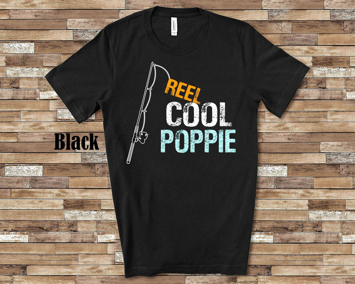 Reel Cool Poppie Shirt Tshirt Poppie Gift from Granddaughter Grandson Birthday Fathers Day Grandparent Gifts for Poppie Graphic Tee – Soft Feel · Great Gift For Fans